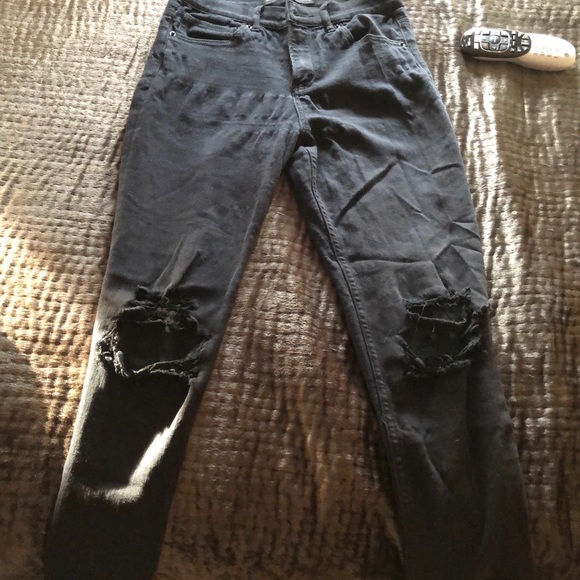 Express high rise black denim legging - Picture 1 of 5